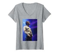 Femme Oasis Liam Gallagher sur 10 Ans de Bruit et de Confusion tournée T-Shirt avec Col en V