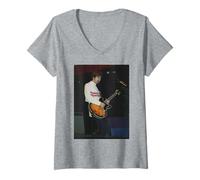 Femme Oasis Noel Gallagher au Concert de Knebworth 1996 T-Shirt avec Col en V
