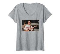 Femme Oasis Noel Gallagher en Concert à Knebworth 1996 T-Shirt avec Col en V