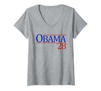 Femme Obama '28 Obama 2028 Président Barack Obama 2028 T-Shirt avec Col en V