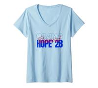 Femme Obama 3rd Term Vote Obama 2028 Fun Flight of Fancy T-Shirt avec Col en V