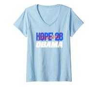 Femme Obama 3rd Term Vote Obama 2028 Fun Flight of Fancy T-Shirt avec Col en V