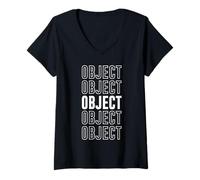 Femme Objet T-Shirt avec Col en V