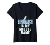 Femme Observation d’Oiseaux C’est Mon Deuxième Prénom T-Shirt avec Col en V