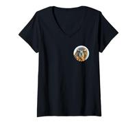 Femme Observation des oiseaux de proie royale T-Shirt avec Col en V