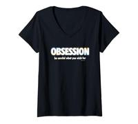 Femme Obsession Be Careful What You Wish for T-Shirt avec Col en V