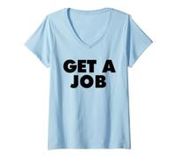 Femme Obtenir Un Emploi T-Shirt avec Col en V