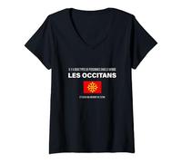 Femme Occitans sont les meilleurs - Habitants d'Occitanie et Sud T-Shirt avec Col en V