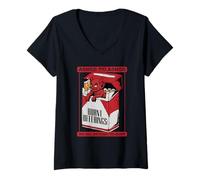 Femme Occulte Démonologie Tarot Sorcellerie We All Return to Dust T-Shirt avec Col en V