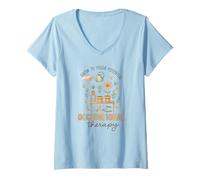 Femme Occupational Therapy Grow to Your Potential Garden Graphic T-Shirt avec Col en V