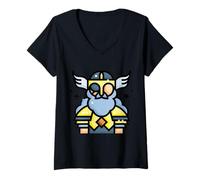Femme Odin Mythologie Nordique Dieu Valkyrie Valhalla Viking T-Shirt avec Col en V