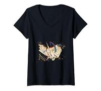 Femme Oeuvre d'art sans titre Kandinsky T-Shirt avec Col en V