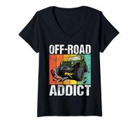 Femme Offroad Addict Offroad T-Shirt avec Col en V
