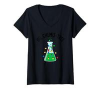 Femme Oh, Chemis Tree - Saison de Noël - Sapin de Noël T-Shirt avec Col en V