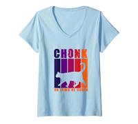 Femme Oh Lawd, il Arrive Un Chat drôle T-Shirt avec Col en V