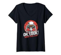 Femme Oh Regarde, Personne ne Donne Un Costume de Squelette Amusant T-Shirt avec Col en V