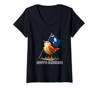 Femme Oiseau Animal Nice South Carolina pour garçons et Filles T-Shirt avec Col en V