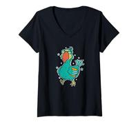 Femme Oiseau Dodo Mignon de l'île Maurice T-Shirt avec Col en V