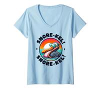 Femme Oiseau Dodo Mignon T-Shirt avec Col en V