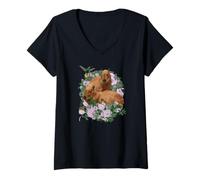 Femme OK I Pull UP Funny Capybara Photo réaliste Colibri Meme T-Shirt avec Col en V