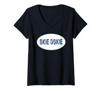 Femme Okie Dokie T-Shirt avec Col en V