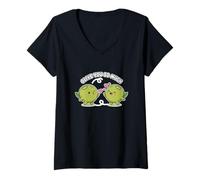 Femme Olive You So Much Mignons Kawai Olives, Couples d'amis avec des Jeux de Mots Amusants T-Shirt avec Col en V