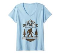Femme Olympic National Park Home of The Bigfoot Since 1938 T-Shirt avec Col en V