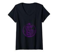 Femme Om Mandala: Peace, Harmony and Spiritual Connection T-Shirt avec Col en V