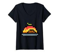 Femme Omelette Omurice Omuraisu T-Shirt avec Col en V