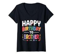 Femme OMG, C'est la Famille d'anniversaire de Mon frère T-Shirt avec Col en V