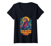 Femme OMG Guys I Never Said That Funny Chistian Joke Jesus Humor T-Shirt avec Col en V