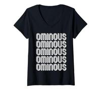 Femme Omineux T-Shirt avec Col en V