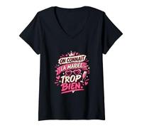 Femme on Connaît La Mariée Trop Bien EVJF Copines T-Shirt avec Col en V
