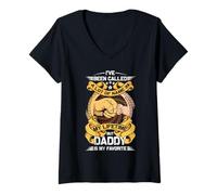 Femme on m'a donné Beaucoup de Noms mais Papa est Mon préféré T-Shirt avec Col en V
