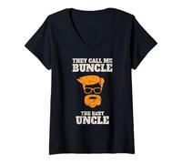 Femme on m'appelle Buncle Le Meilleur Oncle T-Shirt avec Col en V