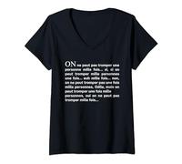 Femme "On ne peut pas tromper mille fois" La cité de la Peur T-Shirt avec Col en V