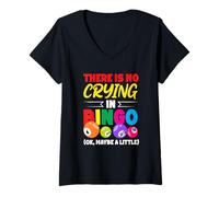 Femme On ne pleure pas au bingo, peut-être un peu T-Shirt avec Col en V