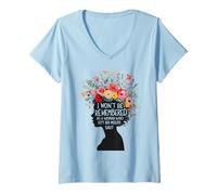 Femme On ne se souviendra pas de moi comme d'une femme qui est restée féministe T-Shirt avec Col en V