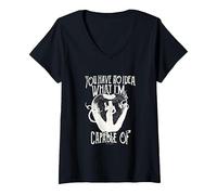 Femme Once Upon a Time Ce Dont Je suis Capable T-Shirt avec Col en V, Noir, M