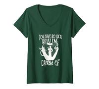 Femme Once Upon a Time Ce Dont Je suis Capable T-Shirt avec Col en V, Vert Forêt, L