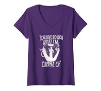 Femme Once Upon a Time Ce Dont Je suis Capable T-Shirt avec Col en V, Violet, M