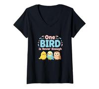 Femme One Bird is Never Enough Observation des Oiseaux Nature Lovers T-Shirt avec Col en V