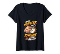 Femme One Jupiter Day des professeurs de Sciences Jupiter T-Shirt avec Col en V