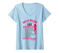 Femme One Last Wild Night Condamned to Marriage Bride T-Shirt avec Col en V