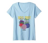 Femme One Piece Devil Fruit Market T-Shirt avec Col en V