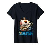 Femme One Piece Going Merry Doodles T-Shirt avec Col en V