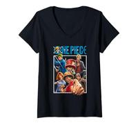 Femme One Piece Group Box T-Shirt avec Col en V