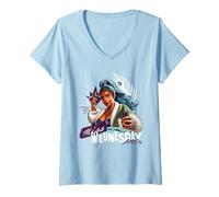 Femme One Piece Miss Wednesday Doodle T-Shirt avec Col en V