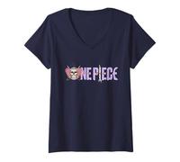 Femme One Piece Mr. 3 Logo T-Shirt avec Col en V