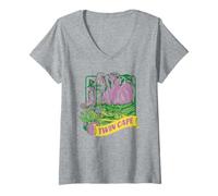 Femme One Piece Twin Cape Lighthouse Poster T-Shirt avec Col en V